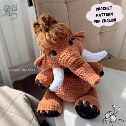 Mommy for the Baby Mammoth "Peach" Crochet Pattern PDF